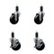 Service Caster 3.5'' Soft Rubber Wheel Swivel 1-1/4'' Expanding Stem Caster Set 2 Brakes, 4PK SCC-EX20S3514-SRS-2-TLB-2-114 - alternate 1